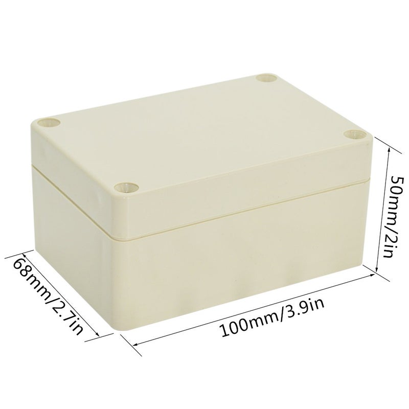 LeMotech Waterproof Dustproof IP65 ABS Plastic Junction Box Universal Electric Project Enclosure Pale Gray 3.9 x 2.7 x 2 inch (100 x 68 x 50 mm) - Image 2